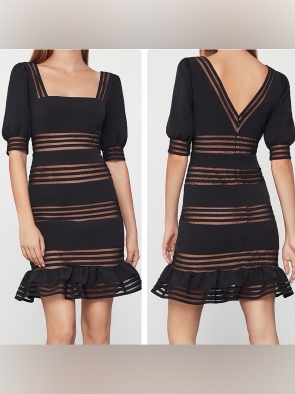 NWT BCBGMaxAzria Black Cocktail Mini Dress
